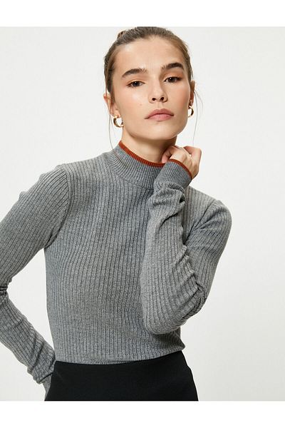 Koton Turtleneck Knitwear Sweater Ribbed Viscose Blend