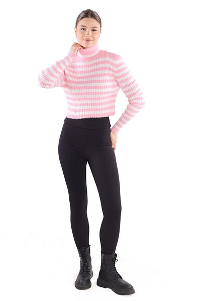 Rays 6622 Pulover moale cu dungi roz model