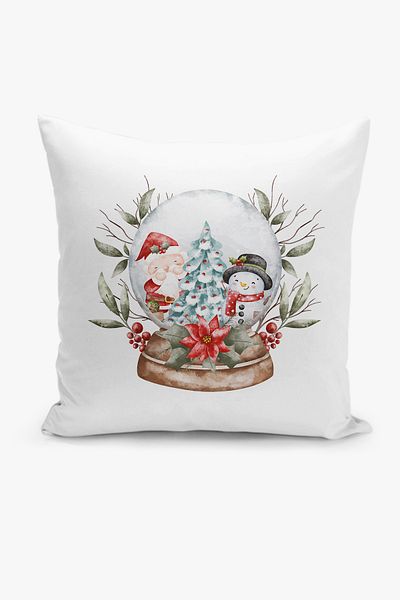 Filamente New Year Christmas Pattern - 4-Piece Throw Pillow Cover Set, Double Sided Digital Printed