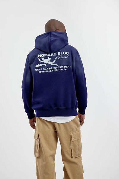 NOMARC Φούτερ με κουκούλα Navy Blue Nomarc Bloc