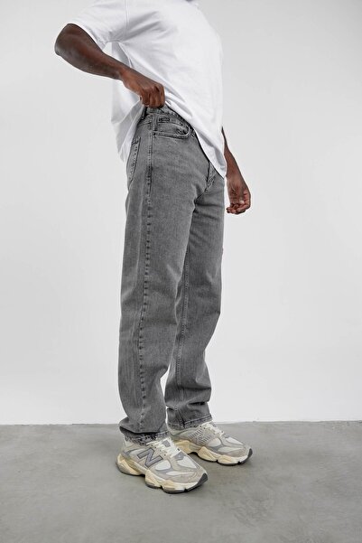 NOMARC Сірий джинси-баггі з вишивкою The Free Spirit