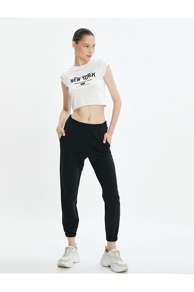 Koton Basic Jogger Sweatpants with Tie-Up Waist and Pockets