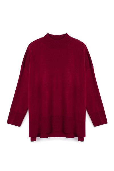 Touché Privé VERTICAL COLLAR BASIC KNITWEAR SWEATER