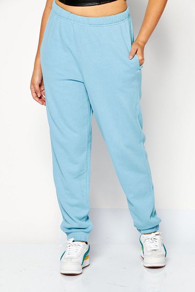 ATM Anthony Thomas Melillo Women Regular Fit Solid Sweatpants, Light Blue