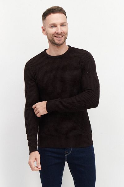 French Connection Men Crew Neck Long Sleeve Knitted Sweater, Brown