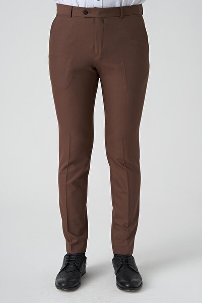 White Stone Alverca Do Ribatejo P1028 Slim Fit Fabric Trousers Brown