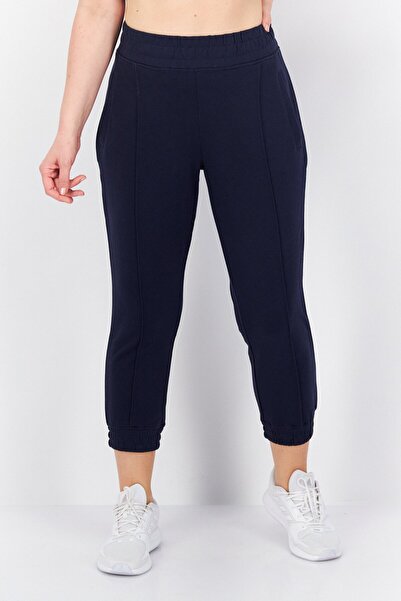 Marc New York Women Regular Fit Brand Logo Jogger Pants, Navy Blue