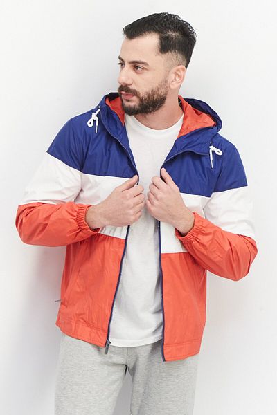 Club Room Men Colorblock Long Sleeve Full Zip Hooded Jacket, Navy