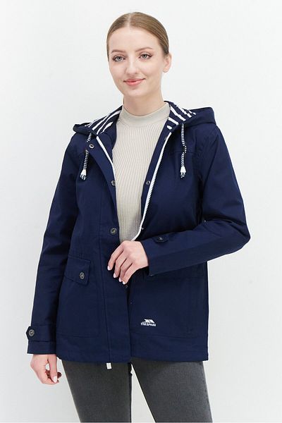 Trespass Women Embroidered Logo Hooded Jacket, Navy