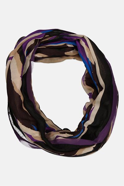 s.Oliver وشاح نسائي بنقش تجريدي 80 × 65 سم، أسود