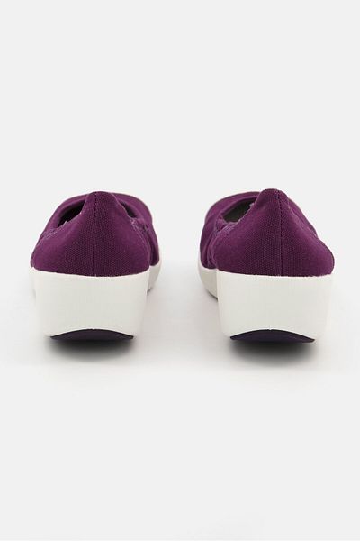Fitflop Women Slip On Ballerina Flat Shoes, Purple