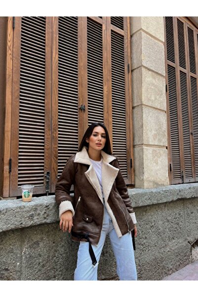 Sindimoda Kıraşlı Peluş Kaplama Kaban