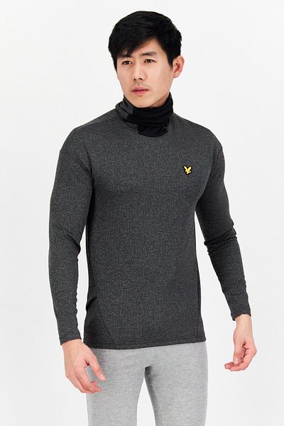 Lyle & Scott Men High Neck Brand Logo Sweaters, Grey