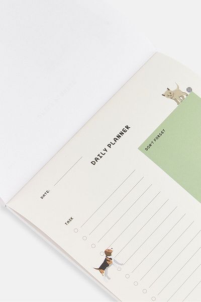 Muy Mucho Pets Notepad  14,8 x 21 cm, White Combo