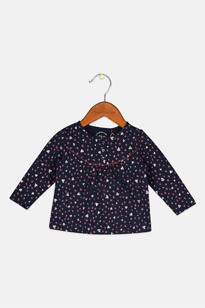 s.Oliver Toddlers Girl Allover Print Dress, Navy Combo