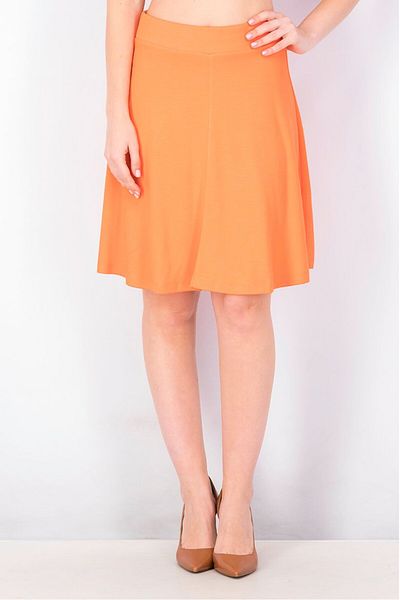 Esprit Women Plain Mini Skirt, Coral