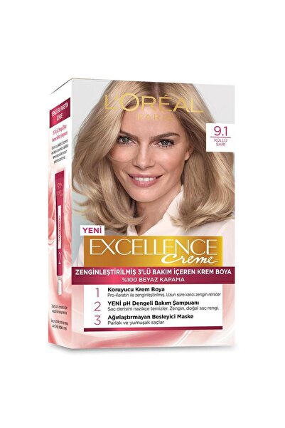 L'Oreal Paris L'oréal Paris Excellence Creme Saç Boyası - 9.1 Küllü Sarı