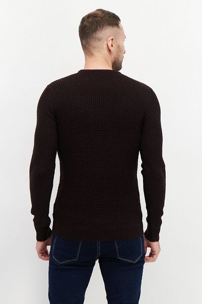 French Connection Men Crew Neck Long Sleeve Knitted Sweater, Brown