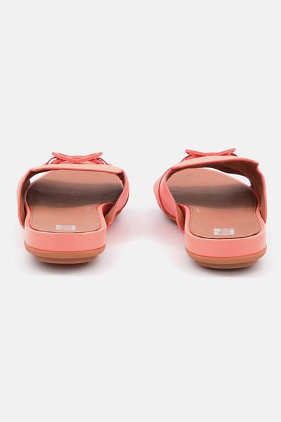 Fitflop Women Slip On Leather Flats, Orange