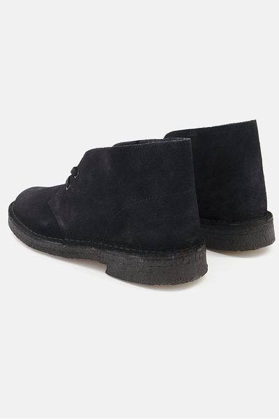 CLARKS Men Wide Lace Up Desert Boot,black