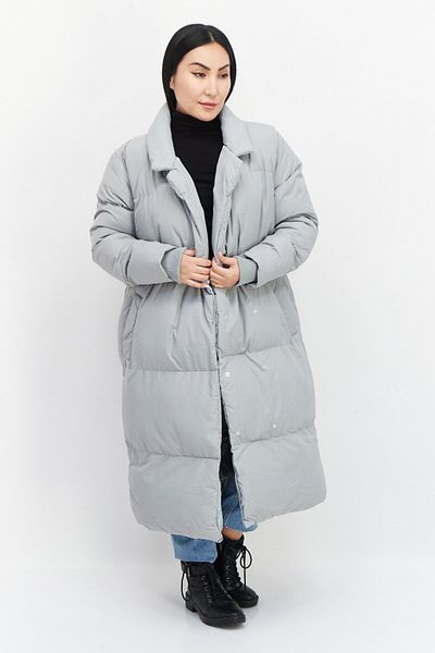 French Connection Women Quilted Parka Jacket, Grey