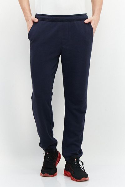 Fourlaps Men Regular Fit Solid Drawstring Jogger Pants, Navy