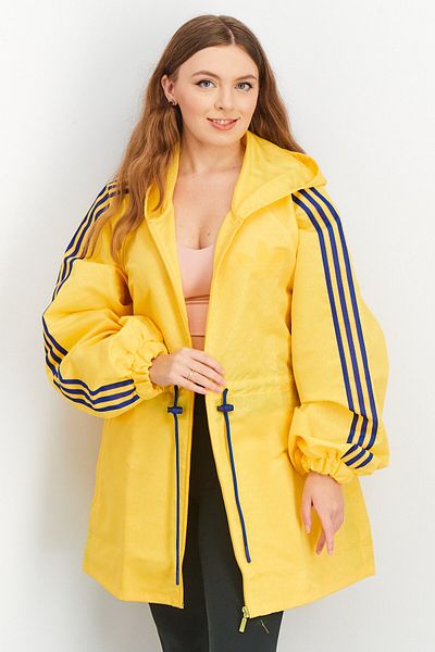 Adidas Originals Women Sportswear Fit Long Sleeve Monogram Windbreaker Jacket, Yellow