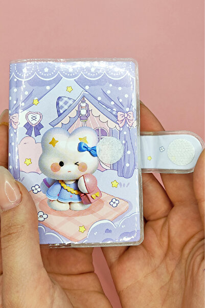 Limmy Cute Rabbit A7 Notebook, Snap Pocket Notebook - Purple