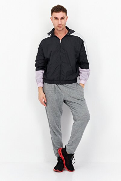 Levi's Men Hooded Neck Long Sleeves Windbreaker Jacket, Black