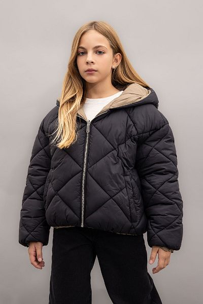 Lee cooper two zip bubble jacket junior girls outlet