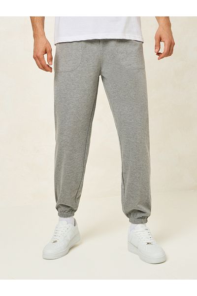 Styli Oversized Terry Jogger with Panel Pocket & Elasticated Cuff