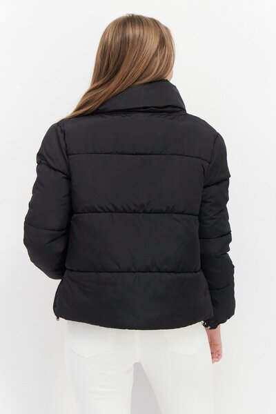 French Connection Women Quilted Puffer Jacket, Black