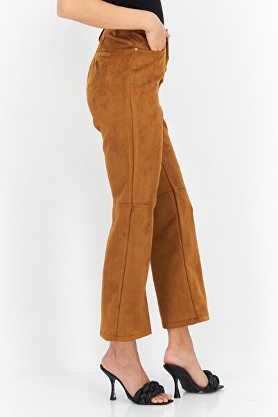 Bcbgeneration Women Wide Leg Plain Pants, Brown