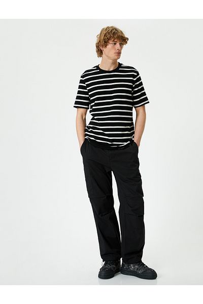 Koton Oversize Parachute Trousers with Cargo Pocket Detail