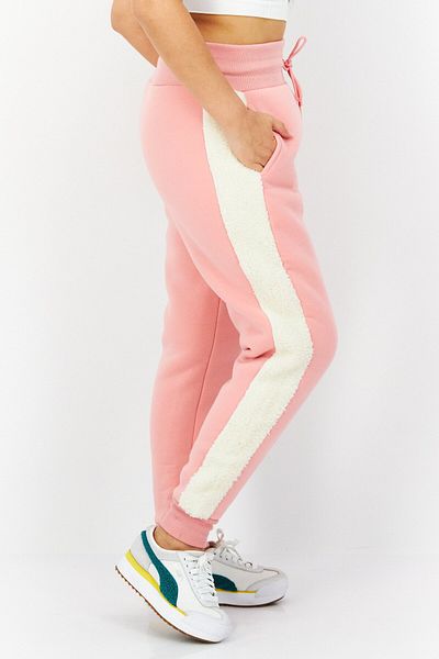 Bearpaw Women Textured Fleece Sweatpants, Pink