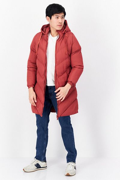French Connection Men Solid Puffer Jacket, Red