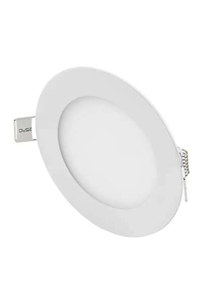 Genel Markalar 6w Slim Kasa Led Spot Beyaz Işık Led Panel Beyaz Yuvarlak 3,5" 6500k (Delik:10,5cm Dış:12cm)