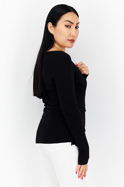 Guess Women Textured Long Sleeve Wrap Sweater, Black