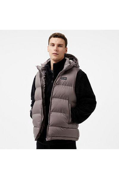 United 4 Unıted4 Vest Coat Men's Gray Vest