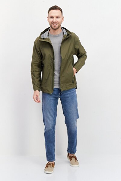 Replay Men Solid Long Sleeve Windbreaker Jacket, Olive