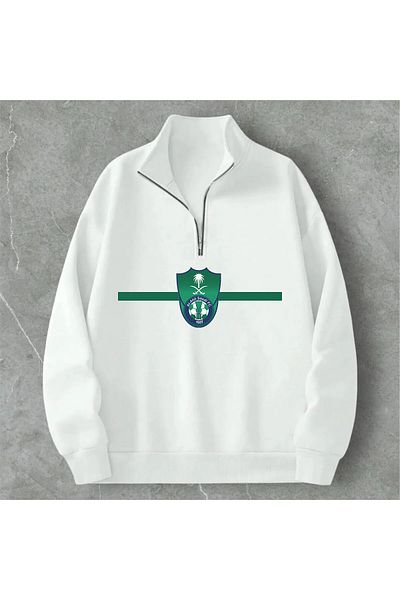 Pisa Art Φούτερ Al Ahli Minimalist Special Design με μισό φερμουάρ
