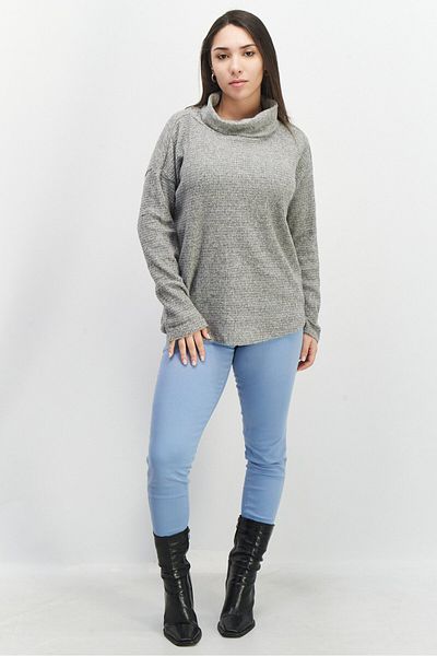 Esprit Women Turtle Neck Textured Sweater, Grey