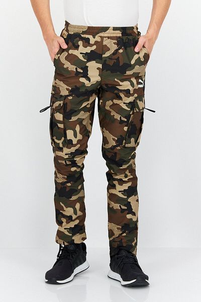 Puma Men Sportswear Fit Training Cargo Pants, Brown Combo