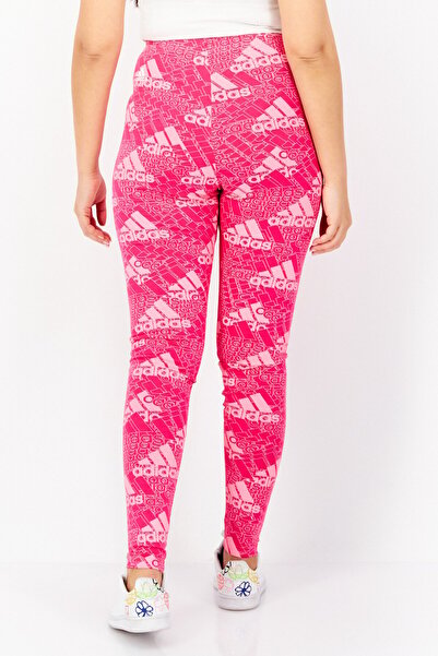 adidas Women Sportswear Fit Brand Logo Training Leggings, Pink