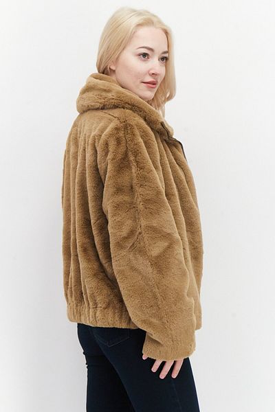 French Connection Women Textured Softshell Jacket, Tan
