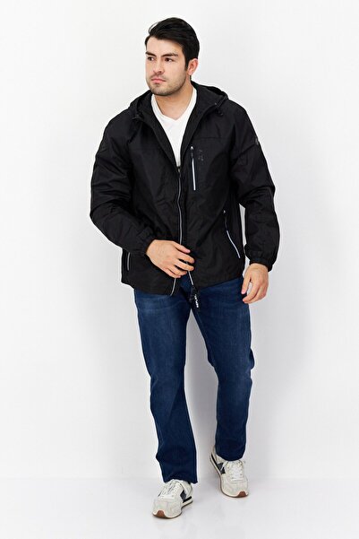 Replay Men Plain Windbreaker Jacket, Black