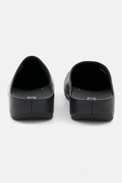 Fitflop Men Shuv Leather Slides, Black