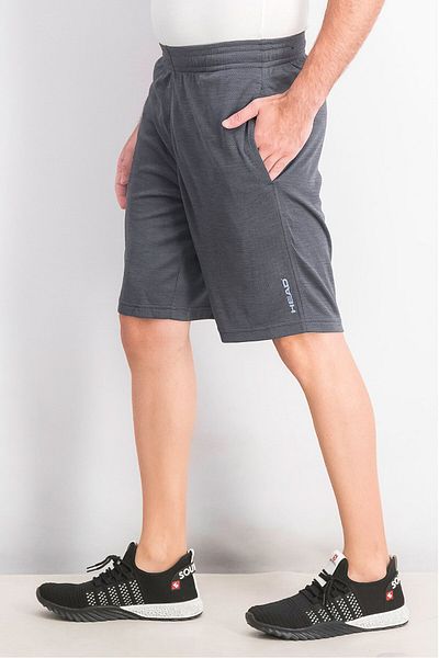 Head Men Sportswear Fit Drawstring Brand Logo Print Training Shorts, Grey