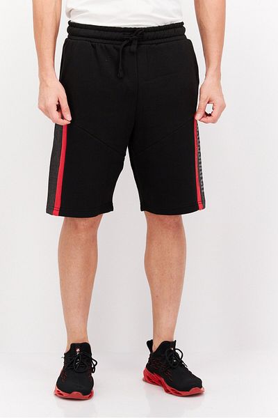 Crosshatch Men Drawstring Brand Logo Basic Short, Black