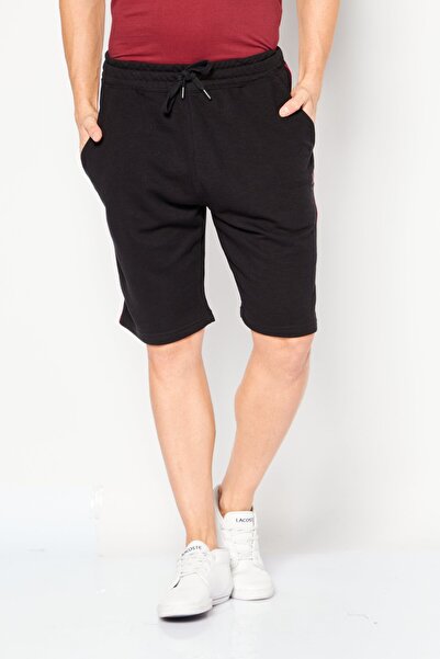 Kenneth Cole Men Brand Logo Pull On Basic Shorts, Black